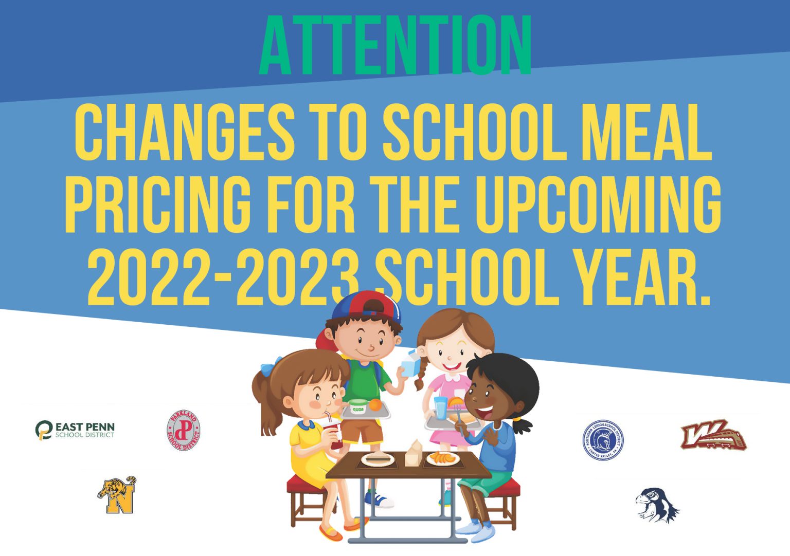 Changes to School Meal Pricing For the Upcoming 2022-2023 School Year ...